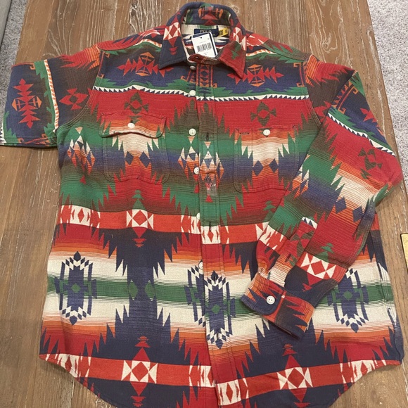 Polo Ralph Lauren Southwestern Jacquard Workshirt Shirt Flannel $248 Men’s L NWT - Picture 4 of 4